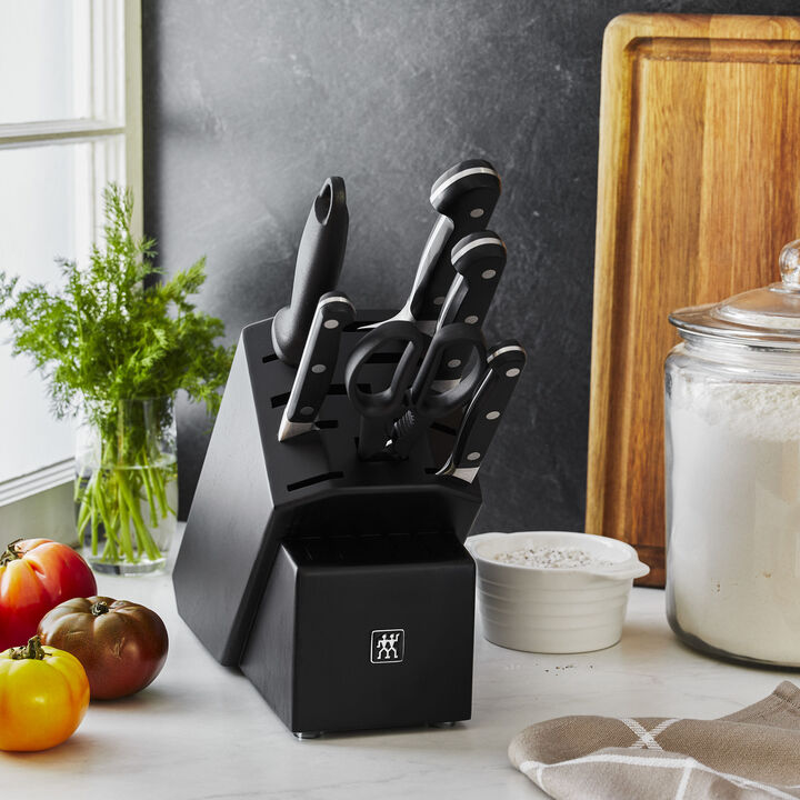 Pro, 7-pc, Knife block set, black matte, large 2