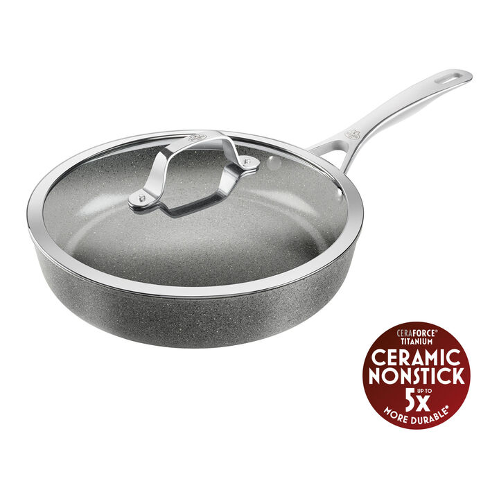 Salina, Sautepande Med låg, 28 cm, Aluminium, Titanium forstærket keramisk non-stick-belægning, large 1