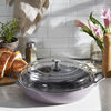 Cast iron, 3.5 l cast iron round Saute pan with glass lid, cherry blossom - Visual Imperfections, small 2