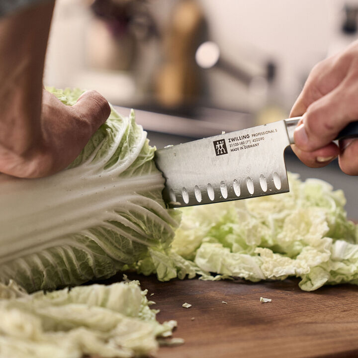 Professional S, 7-inch, Hollow Edge Santoku Knife, large 2