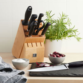 8 Piece, Knife Block Set with Four Pc Bonus Steak, nature