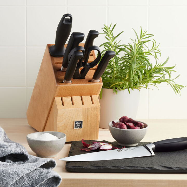 FOUR STAR, 8 Piece, Knife Block Set with Four Pc Bonus Steak, nature, large 2