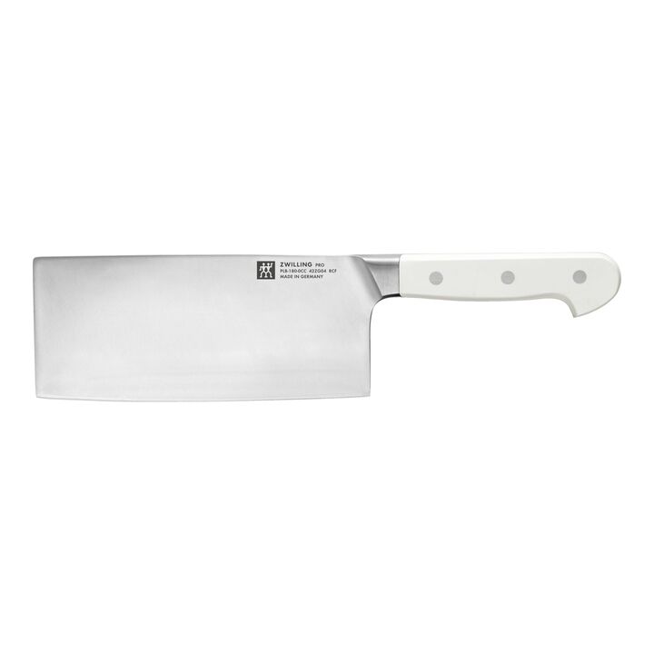 Pro le blanc, 7-inch, Chinese chef's knife, white, large 1