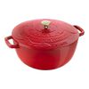La Cocotte, 4.8 l cast iron round Essential French Oven with Snake Lid, cherry, small 1