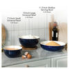 Stoneware, 11.5-inch, Shallow Serving Bowl, dark blue, small 3