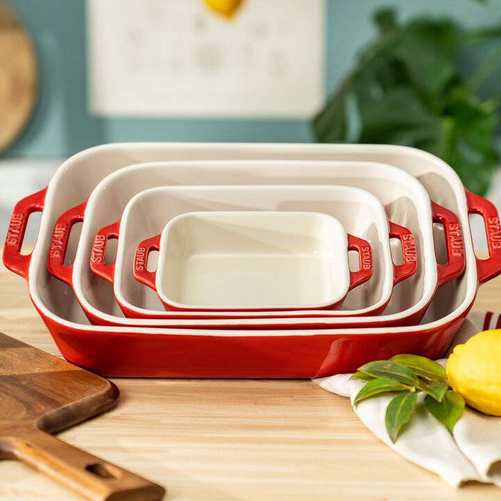 Ceramique, Ensemble de plats à four 3-pcs, large 4