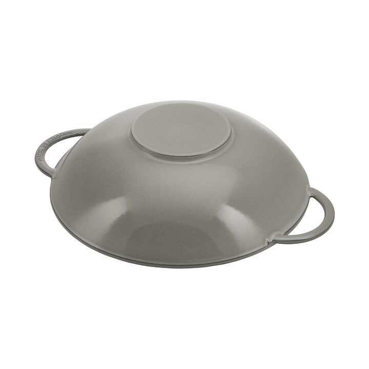 Specialities, Wok mit Glasdeckel 37 cm, rund, Graphit-Grau, Gusseisen, large 4