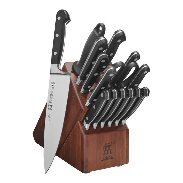 Professional S, 16-pc, Knife block set, acacia, large 1