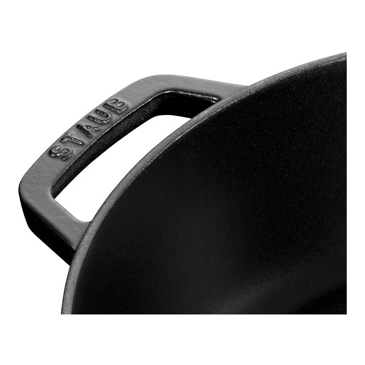 Braisers, 24 cm round Cast iron Saute pan Chistera black, large 2