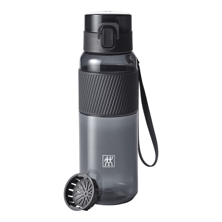 Bottle, Drinking bottle, 680 ml, tritan, black matte, large 1