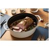 Cast Iron, 5.75 qt, Oval, Dutch Oven, White Truffle, small 8