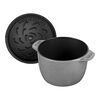 La Cocotte, 1.75 l cast iron round Rice cocotte, graphite-grey, small 5