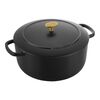 Bellamonte, Cocotte 26 cm, Rond(e), Noir mat, Fonte, small 1