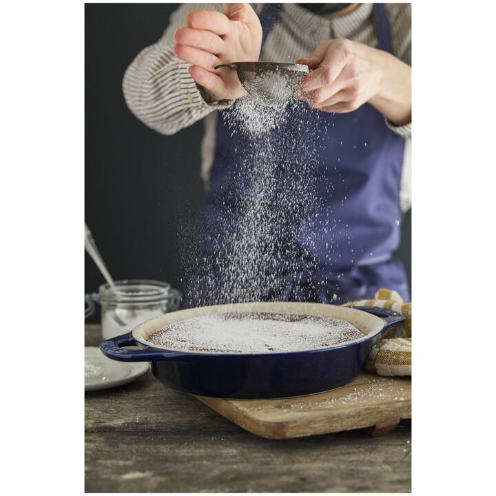 Ceramique, 24 cm ceramic Pie dish dark-blue, large 2