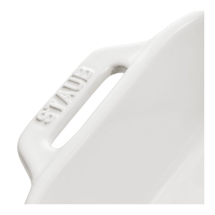 Ceramique, 34 x 24 cm rectangular ceramic Oven dish white, large 2