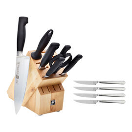 8 Piece, Knife Block Set with Four Pc Bonus Steak, nature