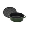 Cast Iron, 6.25 qt, Wide Oval Dutch Oven, basil - Factory Second, small 3