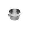 La Cocotte, Cocotte Med dampindsats 26 cm / 5,25 l, Rund, Grafitgr&aring;, St&oslash;bejern, small 2