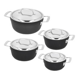 Set de casseroles et de poêles, 4-pces