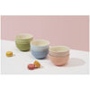 Ceramique, 12 cm / 6-pcs ceramic Bowl set macaron mixed colours, small 9