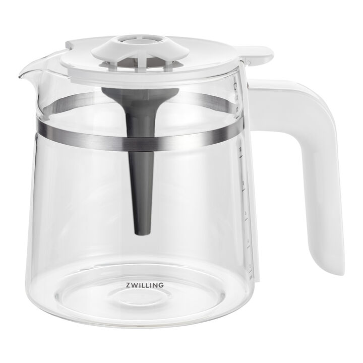 Enfinigy, Cafetière avec filtre, 1,5 l, Blanc argenté, large 3