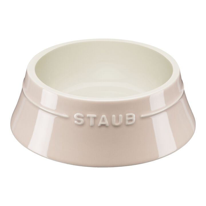 Ceramique, Pet Bowl 400 ml, ceramic, light pink, large 1