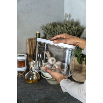CUBE Saklama Kabı 3M / 21 cm, şeffaf-beyaz,,large 12