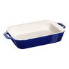 Stoneware, 2-pc, Rectangular Baking Dish Set, dark blue, small 3