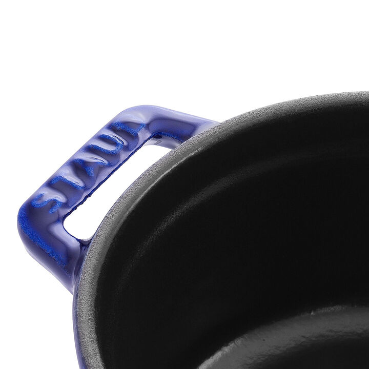 Cast Iron, 0.25 qt, Mini Round Dutch Oven, dark blue, large 3