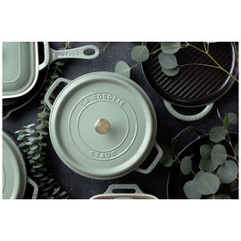 5.25 l cast iron round Cocotte, eucalyptus