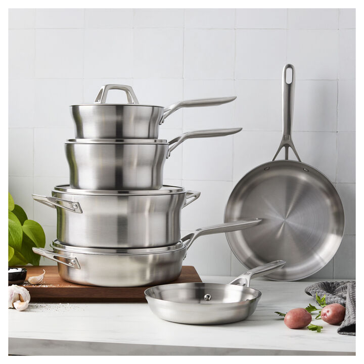 Motion Stainless Steel, 10 Piece stainless steel Cookware set, large 2