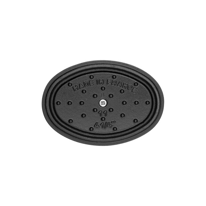 La Cocotte, Mini Cocotte 11 cm, Oval, Sort, Støbejern, large 2