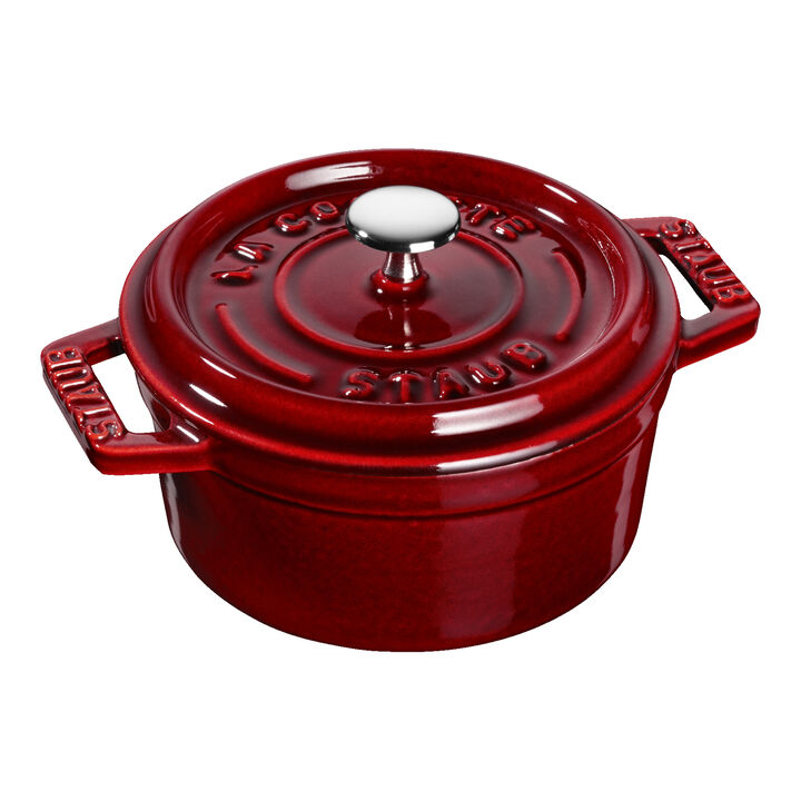 Cast Iron, 0.25 qt, Mini Round Dutch Oven, grenadine, large 4