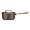 Milano, Stieltopf mit Glasdeckel 18 cm, Aluminium, Braun, small 2