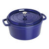 Cast Iron, 7 qt, Round, Dutch Oven, Dark Blue - Factory Second, small 1