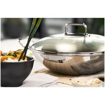 Wok Tava | 18/10 Paslanmaz &Ccedil;elik | Metalik Gri | 32 cm,,large 2