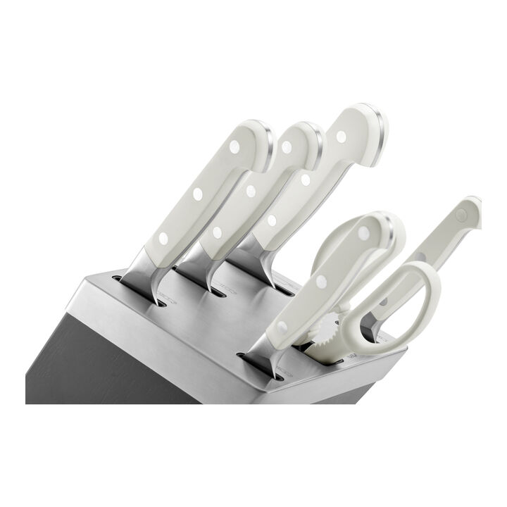 Pro le blanc, Selvslibende knivblok 7-dele, Sort, large 4