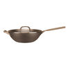 Forte Plus, 30 cm, Wok med glaslock, Brun, small 2
