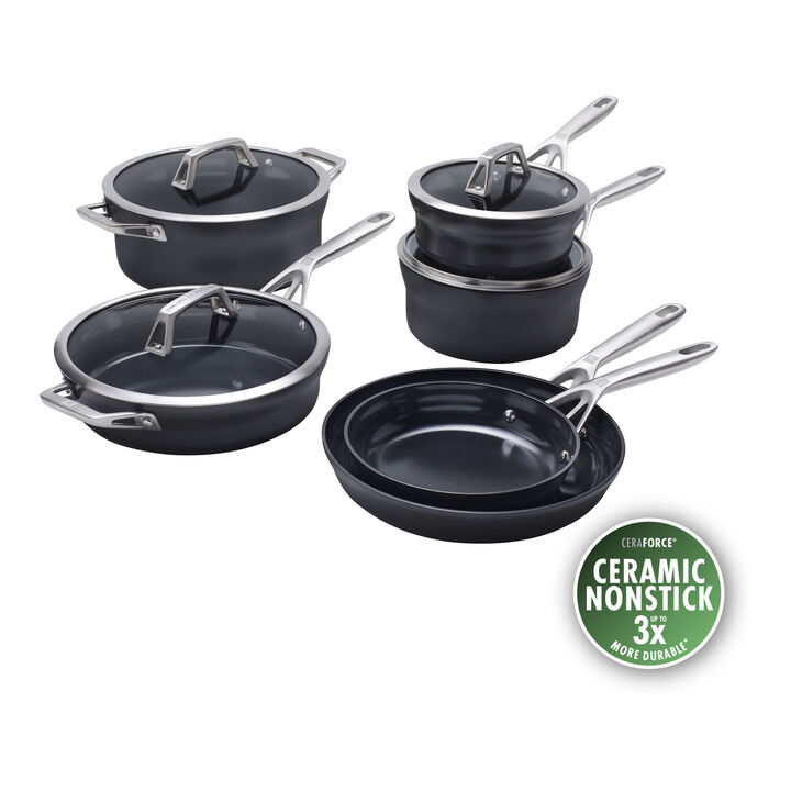 Motion Ceramic, 10 Piece aluminum Cookware set, large 1
