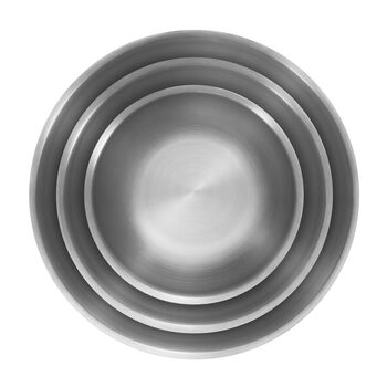 Kase Seti | 18/10 Paslanmaz &Ccedil;elik | 3-par&ccedil;a | Metalik Gri,,large 2