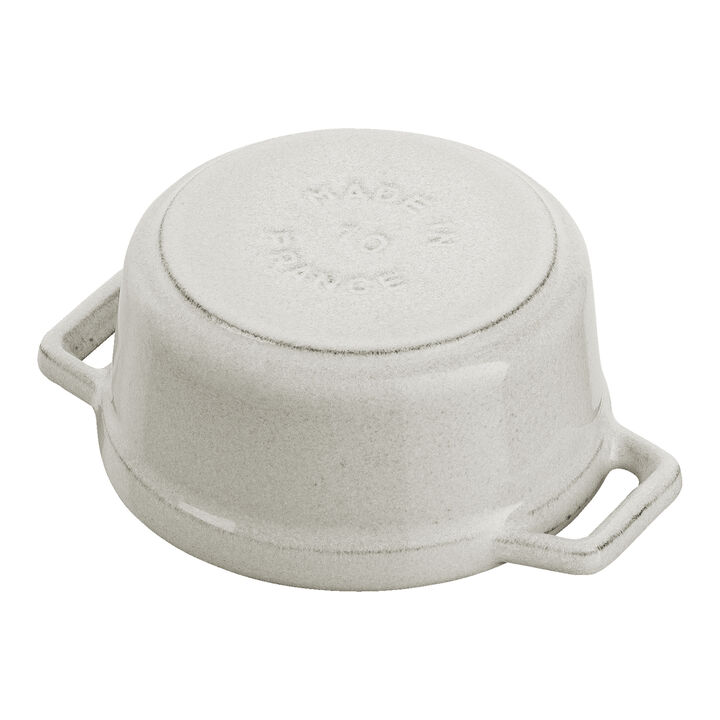 Cast Iron, 0.25 qt, Mini Round Dutch Oven, white truffle, large 4