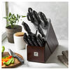 Signature, 15-pc, Self Sharpening Knife block set, brown, small 2
