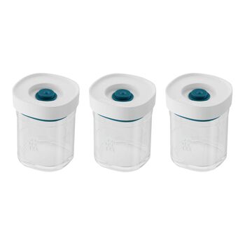 CUBE Set, XS / 3-par&ccedil;a, şeffaf-akdeniz mavisi,,large 1