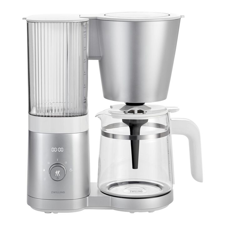 Enfinigy, Cafetière avec filtre, 1,5 l, Blanc argenté, large 1