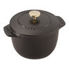 La Cocotte, 12 cm round Cast iron Rice Cocotte black, small 2