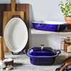 Stoneware, 4-pc, Mixed Baking Dish Set, dark blue, small 2