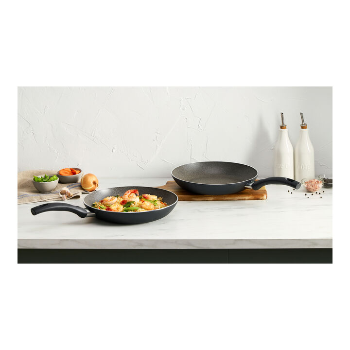 Bologna Granitium, 2 Piece aluminum Fry pan set, large 3
