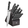 Professional S, 16-pc, Knife block set, black matte, small 1