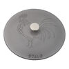 Cast Iron, 3.75 qt, French oven rooster, graphite grey - Factory Second, small 4
