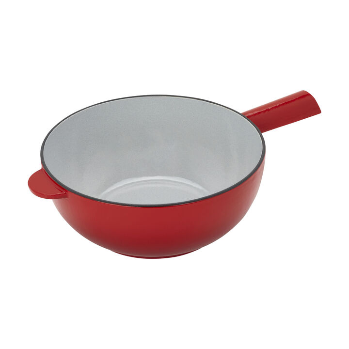 8-inch, Cast Iron, Fondue Set Enamel, large 3